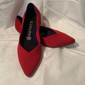 Rothy's Red Pointed Flats, Size 8.5